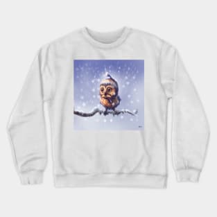 Owl with a hat Crewneck Sweatshirt